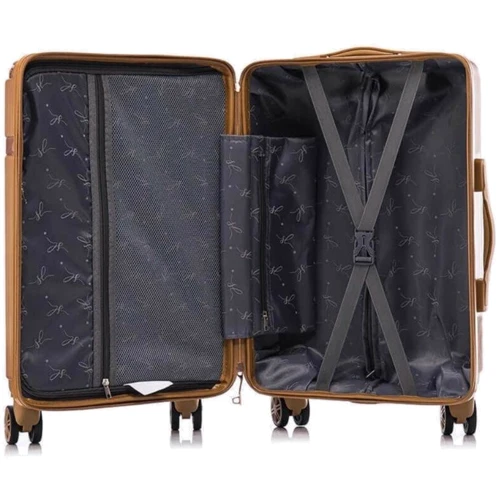 Чемодан Semi Line 20" (S) Gold золотой (T5667-2): Тип ручки Телескопическая ручка, Короткая ручка
