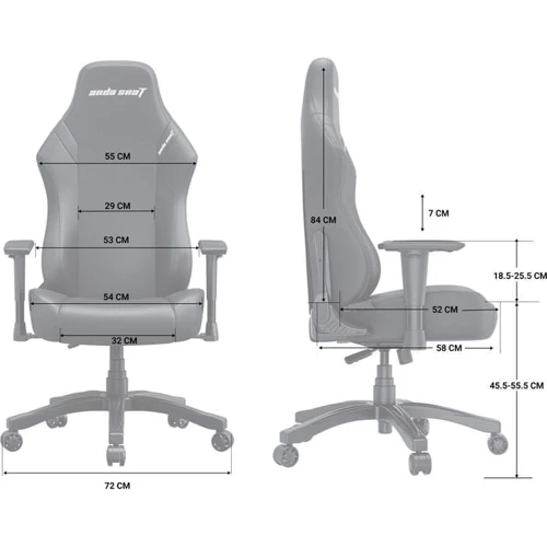 Кресло игровое Anda Seat Luna Color Size L Black/Red PVC фото 3