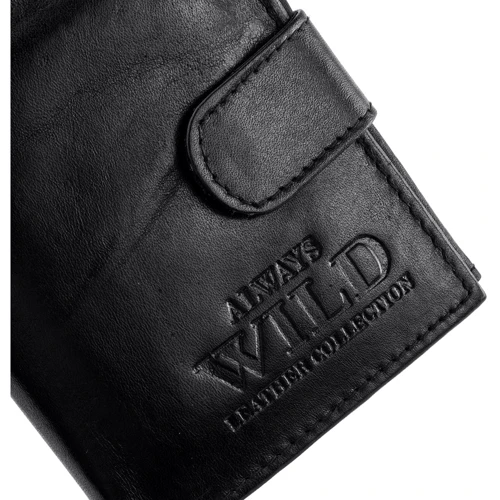 Мужское портмоне Always Wild черное (DNKN0036L-SCR3179-bl): Материал Натуральная кожа
