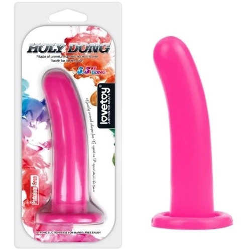 Фаллоимитатор для страпона LoveToy Holy Dong М 5.5", Pink