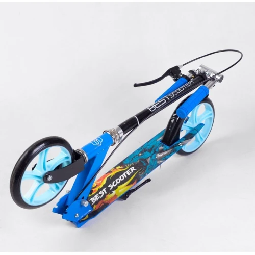 Самокат алюмінієвий Best Scooter синій (30156) фото 7