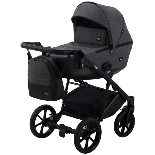 Коляска 2 в 1 Bair Kiwi Soft BKS-219 графит - графит (кожа) фото 10