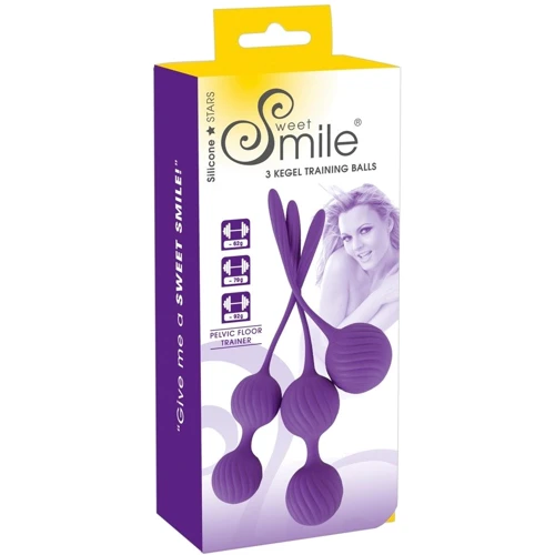 Набор из 3 ребристых вагинальных шариков Orion Sweet Smile 3 Kegel Training Balls
