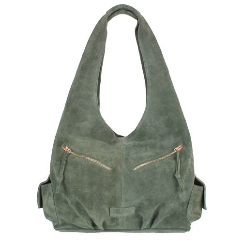 Женская сумка хобо Laskara зеленая (LK-DM230-olive)