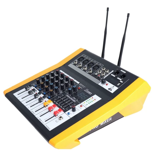 Силовой микшер Maximum Acoustics RPW-250 с микрофонами (22-64-1-1): Аналоговые входы MIC 1-4 (XLR), LINE 1-4 (Jack 1/4"), AUX IN (Jack 1/4"), USB Type A