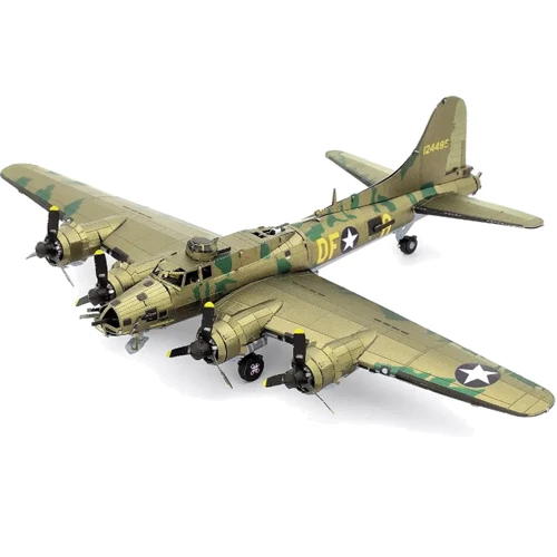 Металлический 3D конструктор Fascinations Бомбардировщик B-17 Летающая крепость, Metal Earth (ME1009)