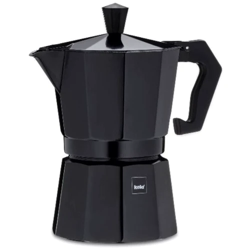 Гейзерная кофеварка Kela Italia 150 мл 3 Cap Black (10553)