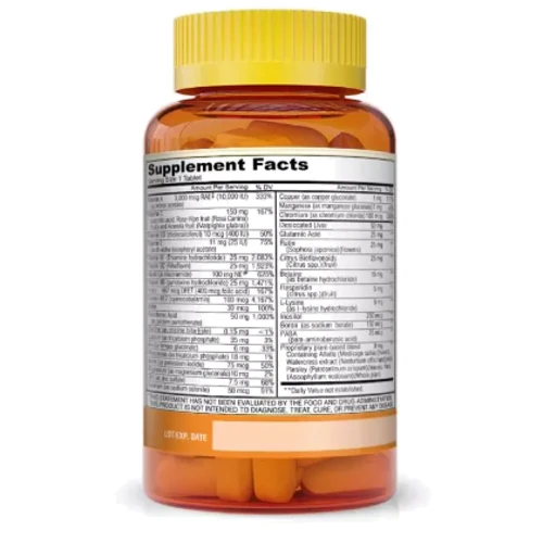 Mason Natural Super Multiple 34 Vitamins and Minerals Натуральный Комплекс Супер Мультивитамины и минералы, 100 таблеток: Тип Комплексные
