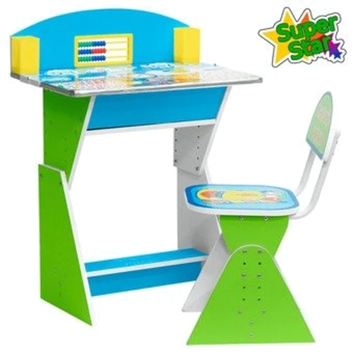 Super Star парта+стул (Scool) Green/Blue