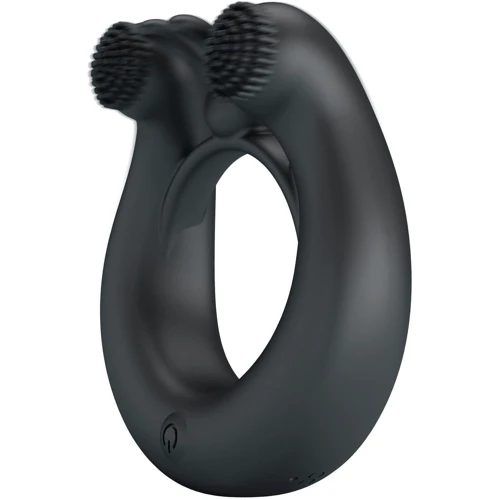 Эрекционное виброкольцо LYBAILE Pretty Love - DAHLIA Vibrant Penis Ring BLACK (BI-210324)