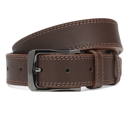 Чоловічий ремінь Borsa Leather коричневий (Cv1mb22-125)