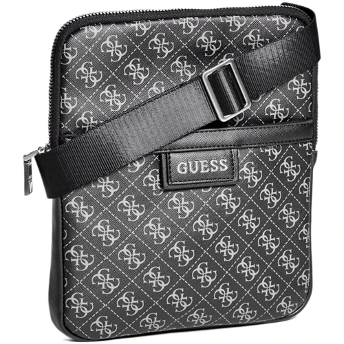 Мужская сумка планшет Guess Dan Logo Mini Flat Crossbody черная (HMDANLP0324-BLA)