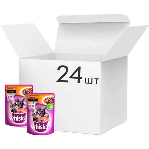 Влажный корм Whiskas для котят с домашней птицей в соусе 24х100г (4770608239367) фото 8