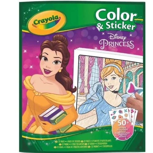 Раскраска Crayola Disney Princess 32 страницы и 4 страницы наклейок (04-0202)
