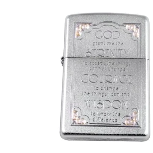 Зажигалка Zippo 205 Serenity Prayer Satin Chrome (28458)