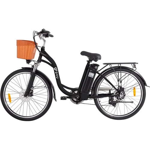 Електровелосипед DYU C6 (350 Вт, 12,5 А/год, 36 В, 25 км/год), колеса 26", чорний: Ємність батареї, Втч 450