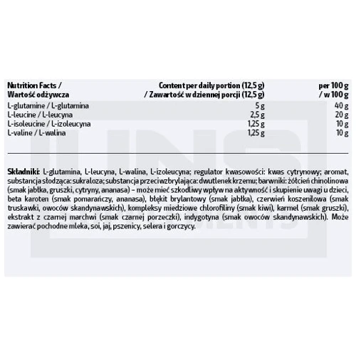 Аминокислота для спорта UNS BCAA G-Powder 600g /48 servings/ Strawberry: Вкус Клубника