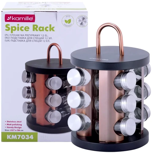 Набір для спецій Kamille 12 шт (KM-7034): Тип Набір для спецій на підставці