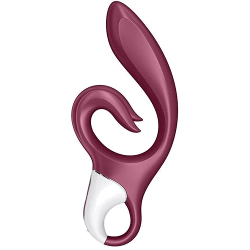 Вибратор-кролик Satisfyer Love Me Red, гибкий, отросток с тройным кончиком