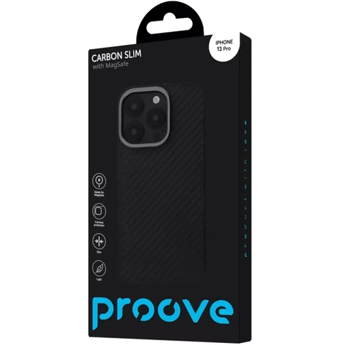 Чохол для iPhone Proove Carbon Slim with Magnetic Ring Black для iPhone 13 Pro: Тип чохла накладка на заднюю часть
