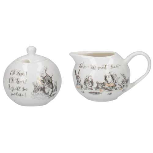 Сахарница и емкость для сливок в наборе V & A Alice in Wonderland фарфоровые (VA5227082)