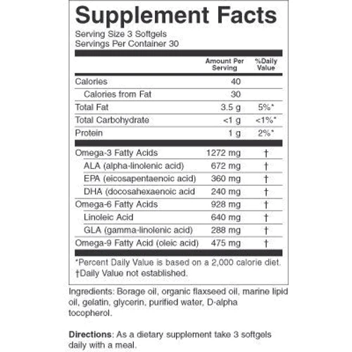 Twinlab Complete EFA Omega 3-6-9 90 caps (TWL-02158): Тип Омега 3-6-9