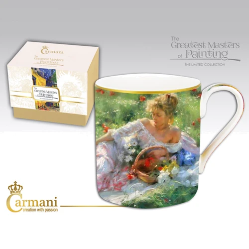 Кухоль Carmani Дівчина з кошиком квітів 380 ml (045-0132)