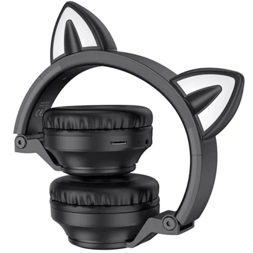 Наушники Borofone BO18 Cat Black: Тип конструкции накладные