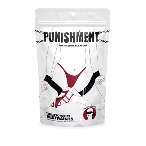 Фиксаторы для руки и бедра Punishment Thigh to Wrist Restraints Black