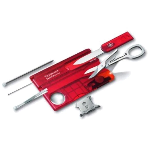 Мультитул Victorinox Swisscard Lite/12 функций/красный прозрачный (0.7300.TB1): Вес, г 27