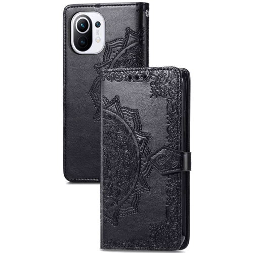 Чехол для телефонов Mobile Case Book Cover Art Leather Black for Xiaomi Mi 11 Lite / Mi 11 Lite 5G: Тип чехол-книжка
