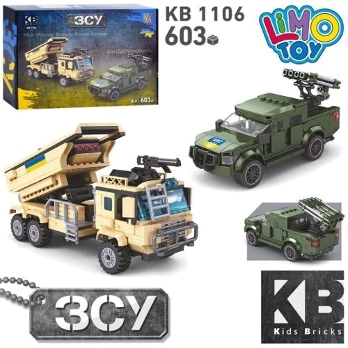 Конструктор Limo toy Военная техника Himars и Бандеромобиль 603 детали (KB 1106): Производитель Limo Toy