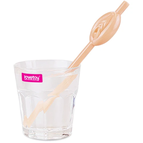 Трубочки LoveToy Original Pussy Straws Flesh, 9 шт