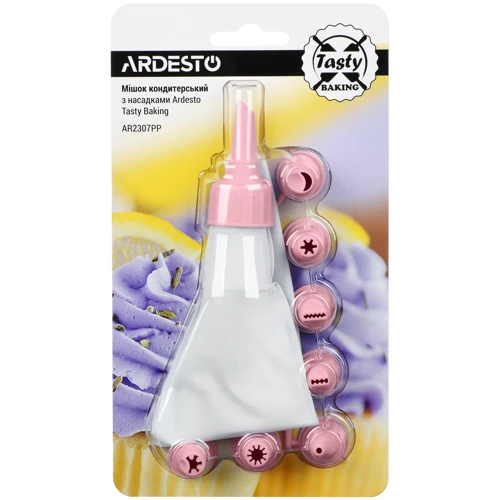 Мешок кондитерский с насадками Ardesto Tasty baking розовый (AR2307PP): Производитель Ardesto