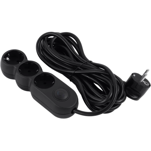 Сетевой фильтр 2E 3 розетки, 5 м, Black (2E-U03VES5MBK)