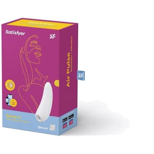 Вакуумный клиторальный стимулятор Satisfyer Curvy 1+ White