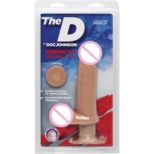 Фаллоимитатор Doc Johnson The D - Perfect D - Vibrating 7 Inch With Balls - ULTRASKYN