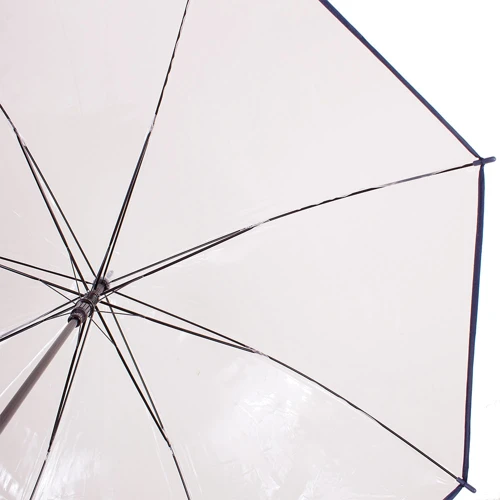 Парасолька-тростина жіночий напівавтомат HAPPY RAIN прозорий (U40970-2): Фасон палиця