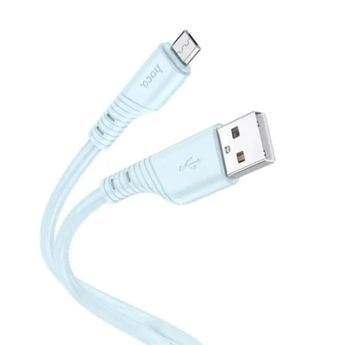 Кабель Hoco USB Cable to MicroUSB X97 Crystal 2.4A 1m Light Blue: Тип USB Cable - microUSB