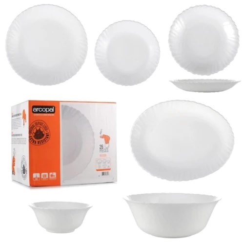 Столовый сервиз ARCOPAL Feston white 38 пр. (L5301): Количество персон 6
