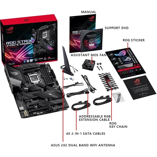 ASUS ROG STRIX Z490-E GAMING: Разъемы на плате SATA 3.0, M.2