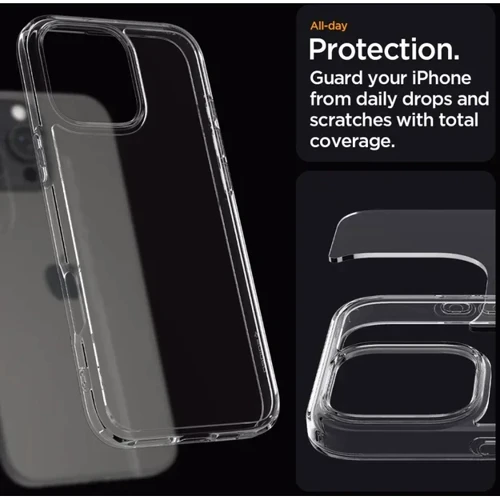 Чехол для iPhone Spigen Ultra Hybrid Crystal Clear (ACS08121) for iPhone 16 Pro фото 13