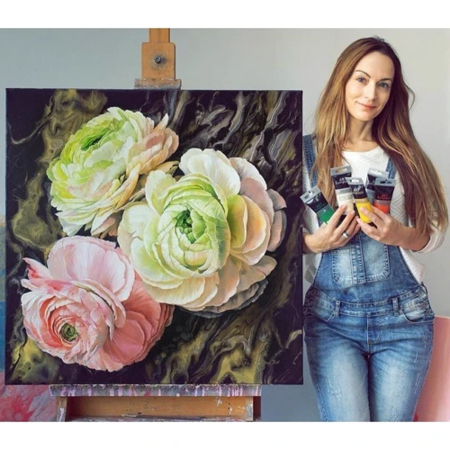 Акриловые краски художественные Art Kompozit 362 голубое небо: Пол Мальчик, Девочка