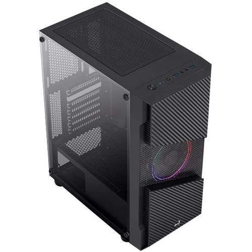 Корпус Aerocool Menace Saturn FRGB-G-BK-v1 Black Mid Tower FRGB: Типоразмер Midi-Tower