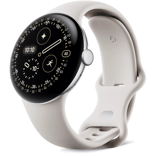 Смарт-часы Google Pixel Watch 4 41mm LTE Polished Silver Aluminium Case with Porcelain Active Band