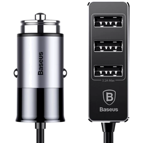 Зарядное устройство Baseus Car Charger 3xUSB Enjoy Together 5.5A Dark Gray (CCTON-0G)