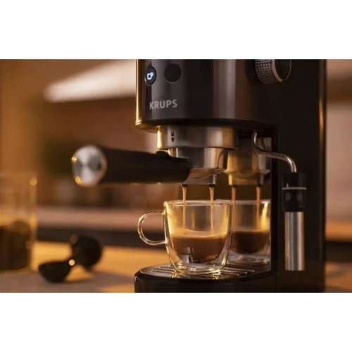 Кофеварка Krups XP444G10: Функции Режим энергосбережения, Приготовление одной чашки кофе, Одновременное приготовление двух чашек кофе, Возможность программирования, Автоотключение