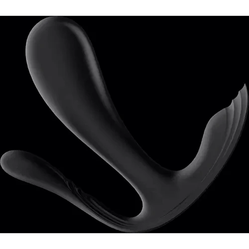 Вибратор с двумя моторами для точки G и анальной стимуляции Satisfyer Top Secret + (черный)
