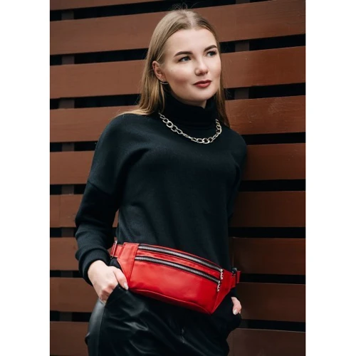 Женская поясная сумка Sambag Tirso красная (81333117w): Тип Сумки