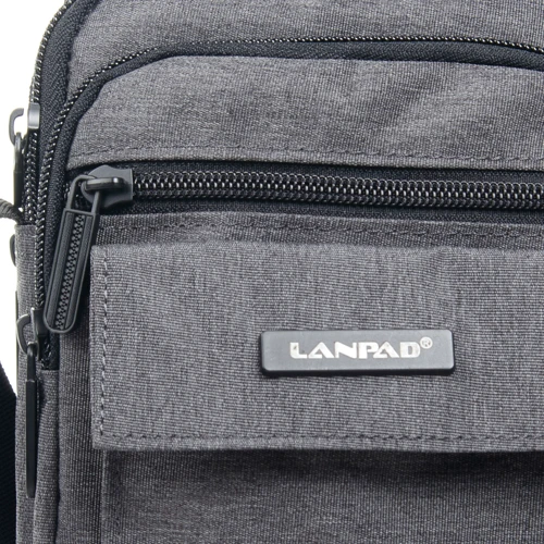 Мужская сумка через плечо Lanpad серая (33018): Пол Мужской